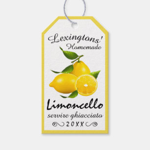 Homemade Limoncello Bottle Hang Tag