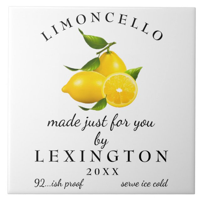 Homemade Limoncello  Ceramic Tile (Front)