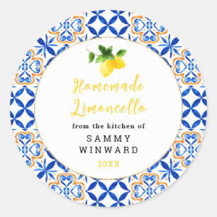 Homemade Limoncello Drink Label