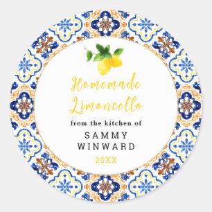 Homemade Limoncello Drink Label