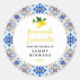Homemade Limoncello Drink Label