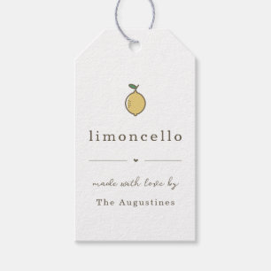 Homemade Limoncello Gift or Favor Tag