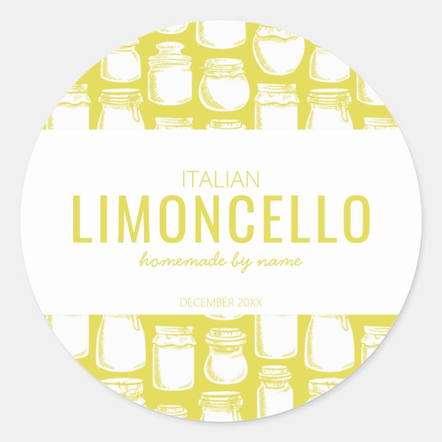 Homemade Limoncello Round Sticker (Front)