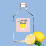 Homemade Love Modern Pink Kraft Limoncello Liquor  Square Sticker<br><div class="desc">Fresh and modern, simple and clean. This Limonchello bottle kraft homemade label sticker features a modern trendy font, a yummy yellow lemon against a light cream background with the customisable text. Perfect for serving your homemade Limoncello liqueur at home, parties, weddings or events. Homemade Limoncello makes a great Christmas gift...</div>