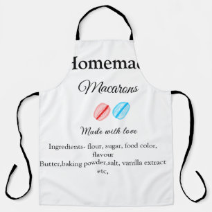 Homemade macarons add ingredients made with love b apron