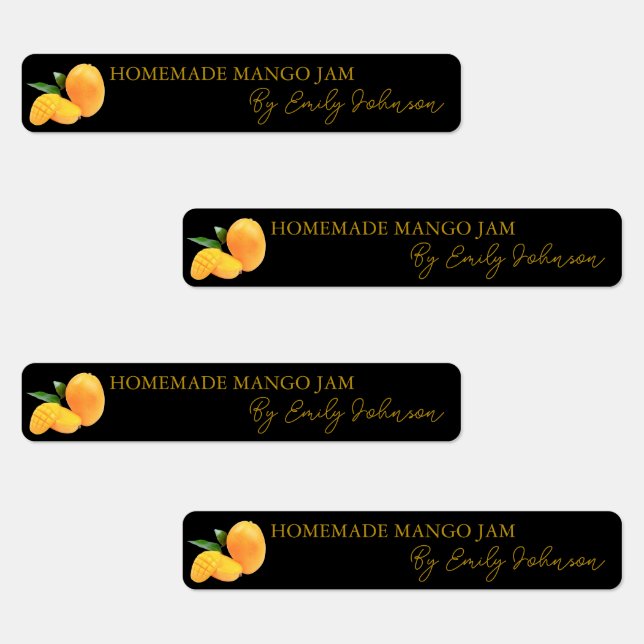 Homemade Mango Jam Thin Label (Group)