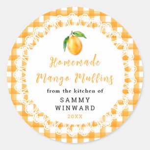Homemade Mango Muffin Label