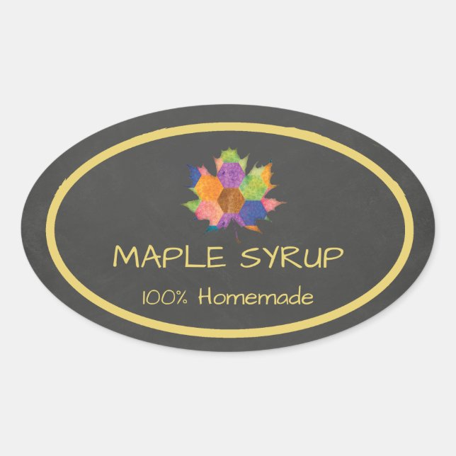 Homemade Maple Syrup Sticker (Front)