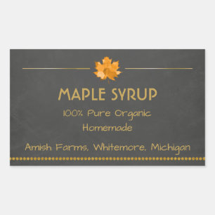 Homemade Maple Syrup Sticker for Jars