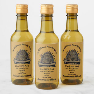 Homemade Mead   Honey Wine   Vintage BeeHive Wine Label