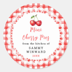 Homemade Mini Cherry Pie Label