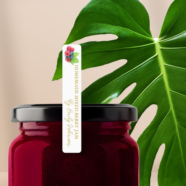 Homemade Mixed Berry Jam Thin Label (Creator Uploaded)
