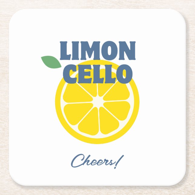 Homemade Modern Cream White Limoncello Liquor  Square Paper Coaster (Front)