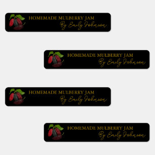 Homemade Mulberry Jam Thin Seal Label