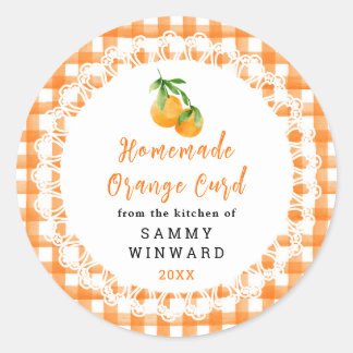 Homemade Orange Curd Label