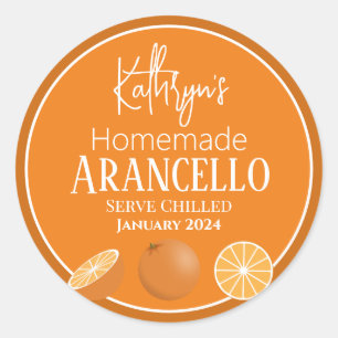 Homemade Orange Liqueur/Food/Product Label