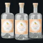 Homemade Orange Liqueur Label<br><div class="desc">Give your homemade orange liqueur bottles a delightful, personal touch with this charming “From the Kitchen Of” label. Featuring watercolor oranges, an orange gingham border, and delicate lace trim, it’s perfect for neighbor and teacher gifts, holiday celebrations, festive gatherings, and Christmas gift hampers. Personalize the text with your name and...</div>