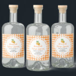Homemade Orange Liqueur Label<br><div class="desc">Give your homemade orange liqueur bottles a delightful, personal touch with this charming “From the Kitchen Of” label. Featuring watercolor oranges, an orange gingham border, and delicate lace trim, it’s perfect for neighbor and teacher gifts, holiday celebrations, festive gatherings, and Christmas gift hampers. Personalize the text with your name and...</div>