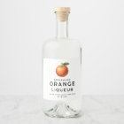 Homemade orange liqueur with orange
