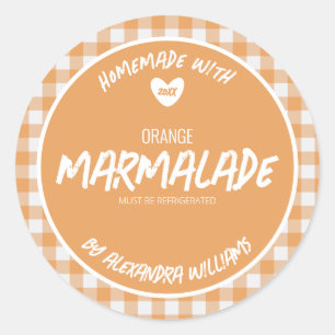 Homemade Orange Marmalade Classic Round Sticker