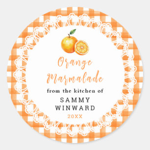Homemade Orange Marmalade Jar Label