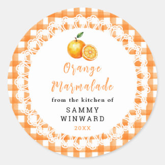 Homemade Orange Marmalade Jar Label