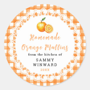Homemade Orange Muffin Label