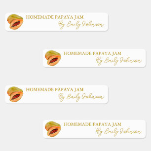 Homemade Papaya Jam Thin Label