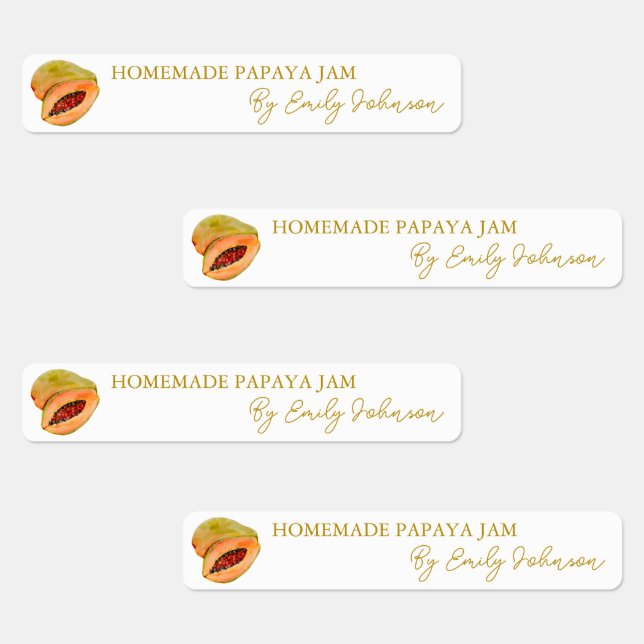Homemade Papaya Jam Thin Label (Group)