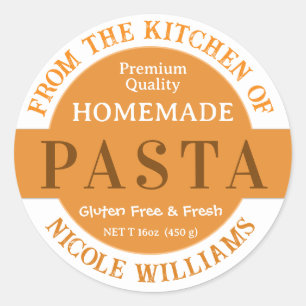Homemade Pasta Custom Label Sticker