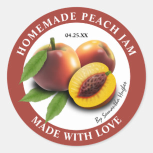 Homemade Peach Jam Labels
