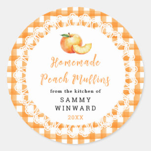 Homemade Peach Muffin Label