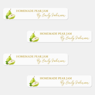 Homemade Pear Jam Thin Label