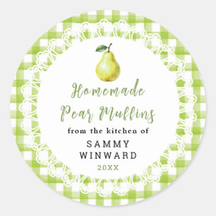 Homemade Pear Muffin Label