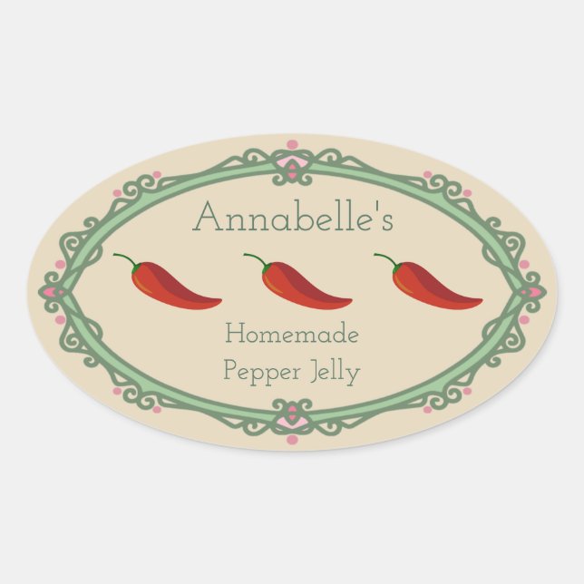 Homemade Pepper Jelly Label (Front)
