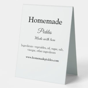 Homemade pickles made with love add text website