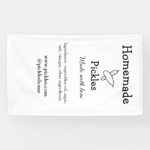 Homemade pickles made with love add text website banner
