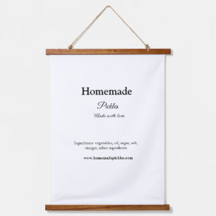Homemade pickles made with love add text website hanging tapestry