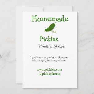 Homemade pickles made with love add text website invitation