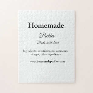 Homemade pickles made with love add text website jigsaw puzzle