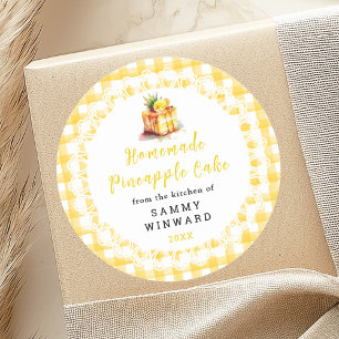 Homemade Pineapple Cake Food Label