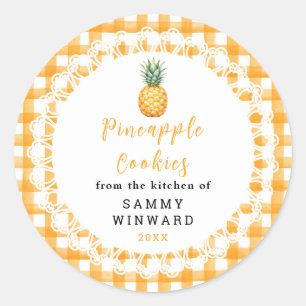 Homemade Pineapple Cookie Label
