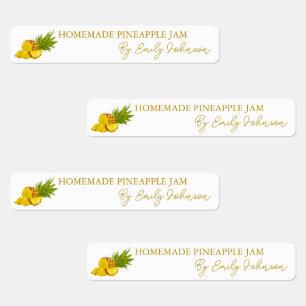 Homemade Pineapple Jam Thin Label
