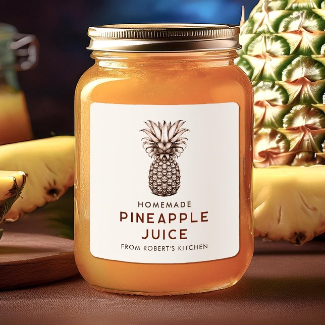Homemade Pineapple Juice Canning Jar Labels (Creator Uploaded)