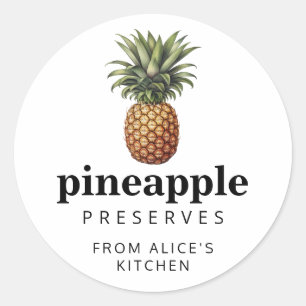 Homemade Pineapple preserves label
