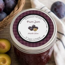Homemade Plum Jam Label Sticker