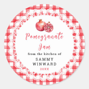 Homemade Pomegranate Jam Jar Label