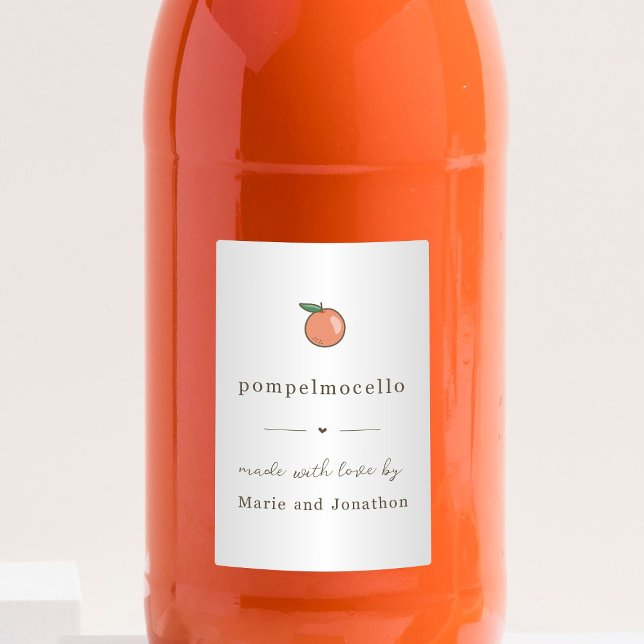 Homemade Pompelmocello Bottle Label (Creator Uploaded)