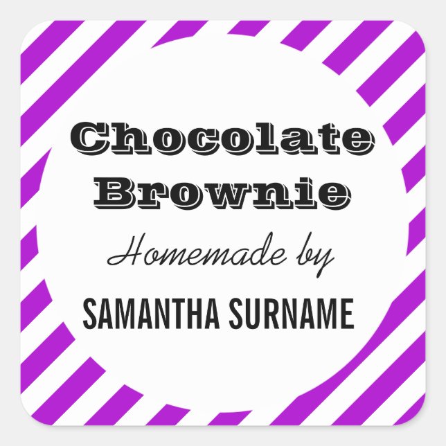 Homemade preserves candy jar square sticker (Front)