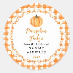 Homemade Pumpkin Fudge Label